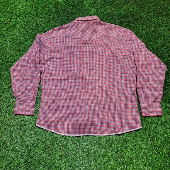 Vintage 80s Wrangler Pearl Snap Western Shirt Mens XL USA Made Plaid Check - Picture 5 of 15